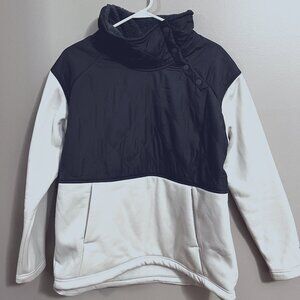 Women's North Face Pullover Sweatshirt, Size Large, Off-white and Grey